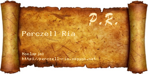 Perczell Ria névjegykártya